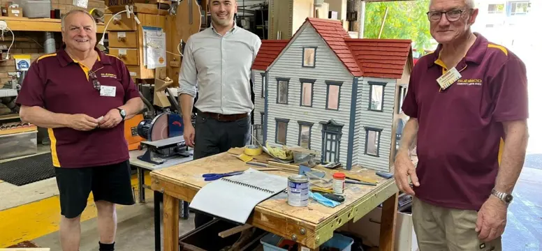 Mayor and Men s Shed banner