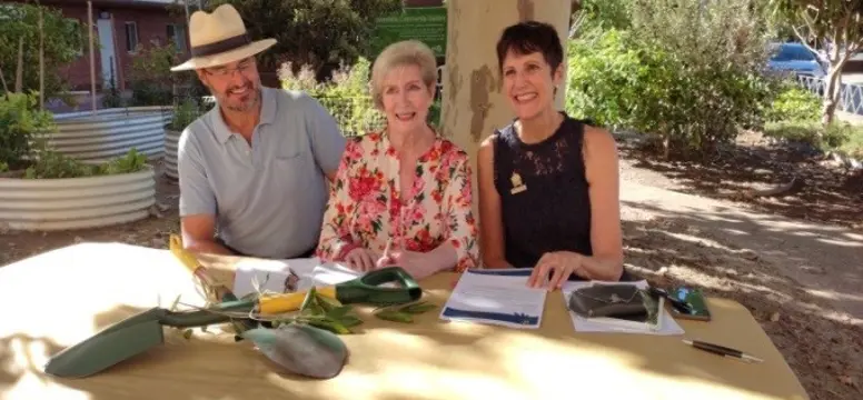 Wandana partnership signing Community garden