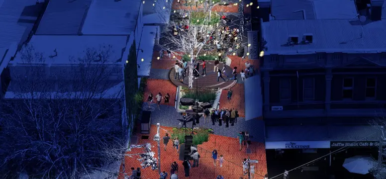 Forrest Walk Night Render B