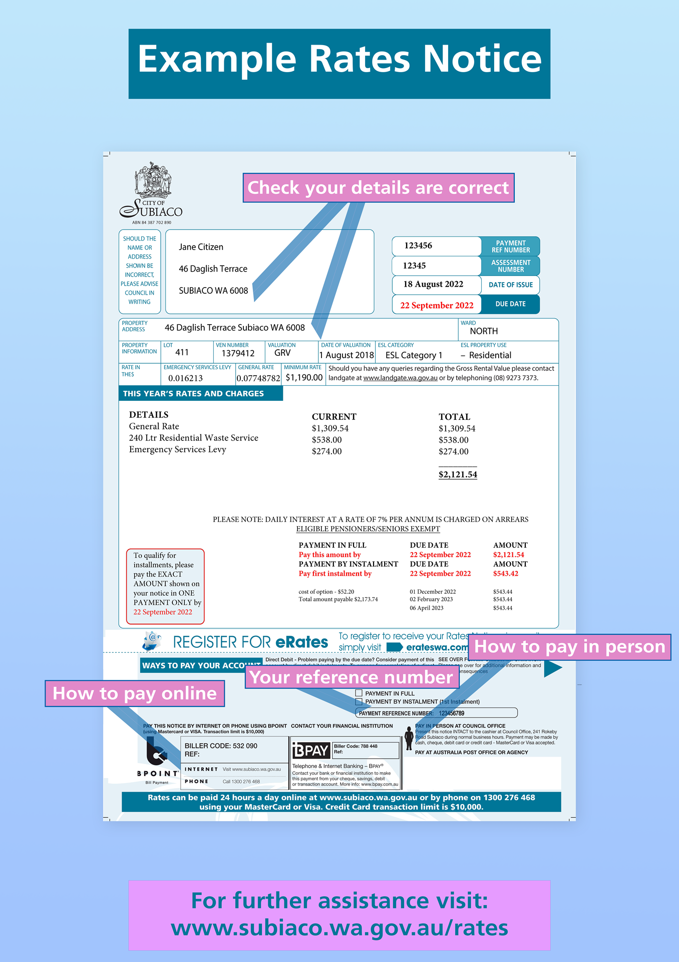 Rates notices start arriving this week | City of Subiaco