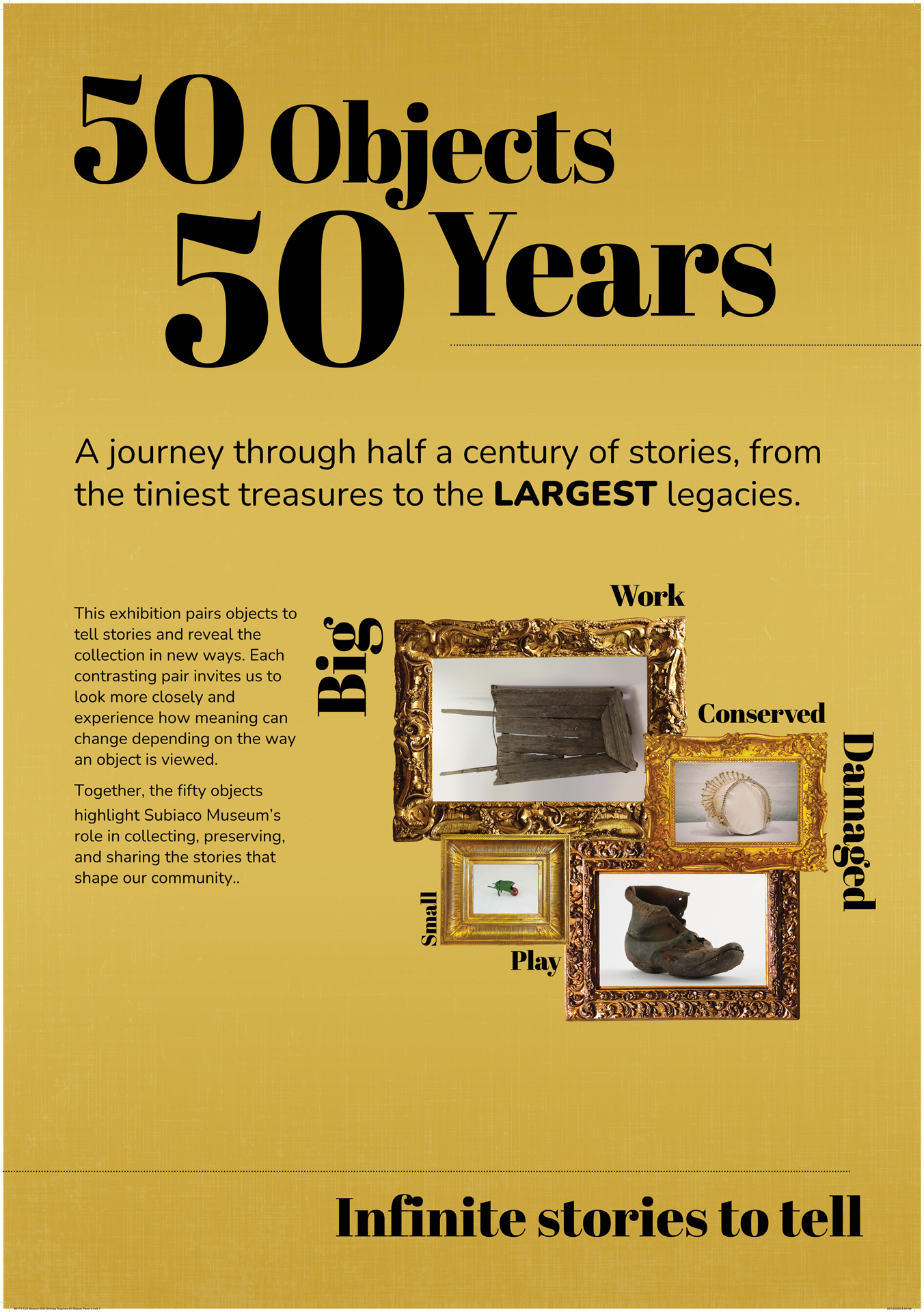 50 objects, 50 years exhibition poster