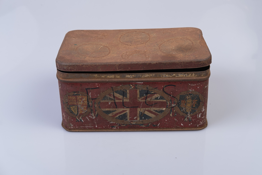 Tin box full of metal files